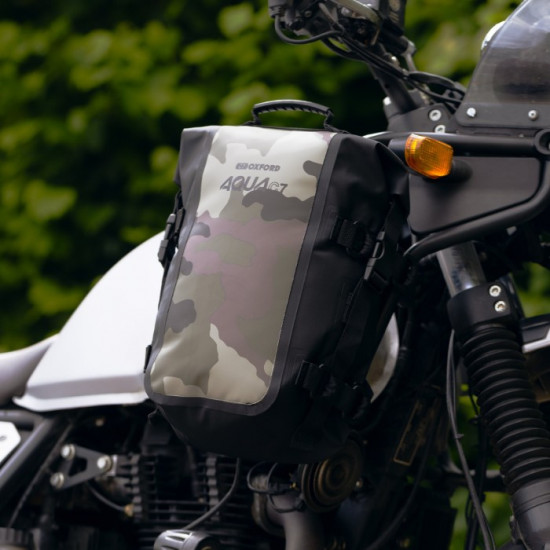 Oxford Aqua Waterproof C7 Crash Bar Bag - Camouflage £39.99 Motorcycle Luggage - SKU OL478 from RaceLeathers Motorcycle Clothing