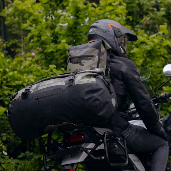 Oxford Aqua Waterproof T-50 Roll Bag- Camouflage/Black £79.99 Motorcycle Luggage - SKU OL460 from RaceLeathers Motorcycle Clothing