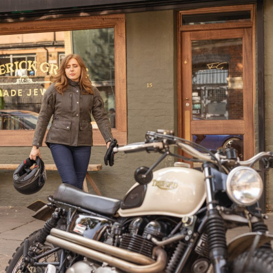 Oxford Sterling D2D Womens Jacket Khaki £299.99 Ladies Motorcycle Jackets - SKU TW24020208 from RaceLeathers Motorcycle Clothing