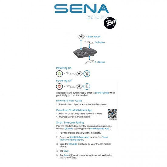SENA For SHARK Bluetooth Duo £299.99 Intercom Systems - SKU 259/SENATOOTHBTD from RaceLeathers Motorcycle Clothing