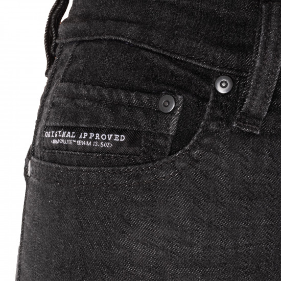 Oxford Original Sofia Ladies Black Jean Short £149.99 Motorcycle Jeans - SKU DW249201S08 from RaceLeathers Motorcycle Clothing