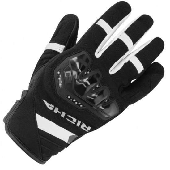 Richa Stradale Summer Gloves Black White £64.99 Mens Motorcycle Gloves - SKU 081/STRSU/BW/02 from RaceLeathers Motorcycle Clothing