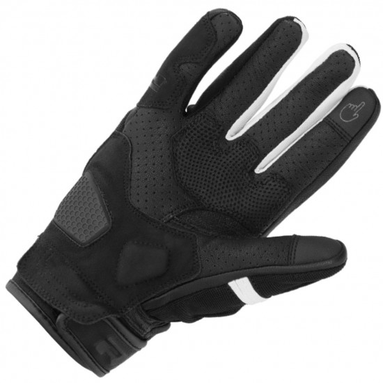 Richa Stradale Summer Gloves Black White £64.99 Mens Motorcycle Gloves - SKU 081/STRSU/BW/02 from RaceLeathers Motorcycle Clothing