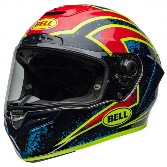 Bell Race Star DLX Flex Xenon Retina Blue Red £599.99 Full Face Helmets - SKU 34109-A21S from RaceLeathers Motorcycle Clothing