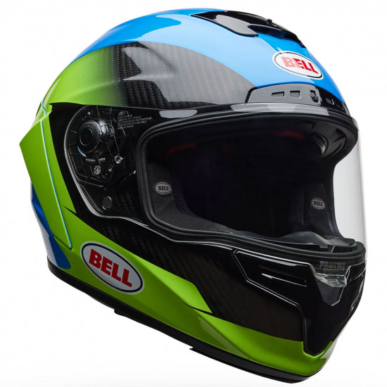 Bell Race Star DLX Flex Corsa Blue Green £599.99 Full Face Helmets - SKU 36596-071S from RaceLeathers Motorcycle Clothing