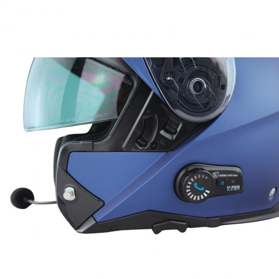Viper RSV191 BL+ 3.0 Matt Midnight Blue Bluetooth £209.95 Flip Front Motorcycle Helmets - SKU A270MattMidnightBlueXS from RaceLeathers Motorcycle Clothing
