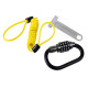 RiderR Motorcycle Helmet Lock Black Yellow