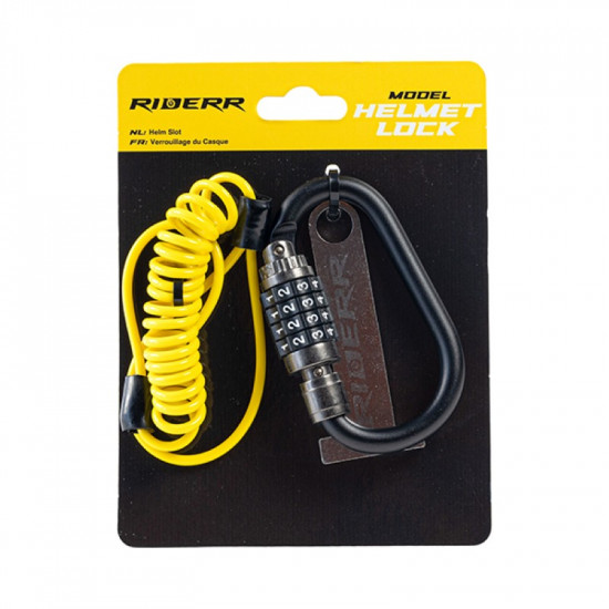 RiderR Motorcycle Helmet Lock Black Yellow