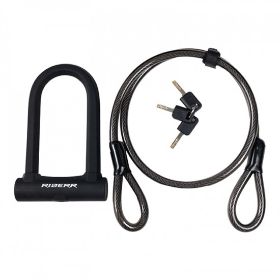 RiderR U Lock Cable Black