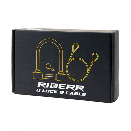 RiderR U Lock Cable Black £34.99 Security - SKU 950/RR300 from RaceLeathers Motorcycle Clothing