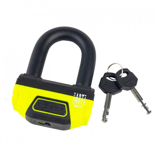 RiderR RR55 Disc Lock Fluo Yellow £49.99 Security - SKU 950/RR310 from RaceLeathers Motorcycle Clothing