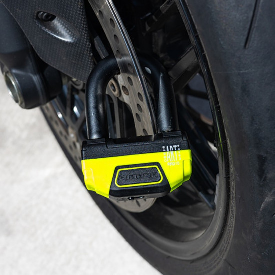 RiderR RR55 Disc Lock Fluo Yellow £49.99 Security - SKU 950/RR310 from RaceLeathers Motorcycle Clothing