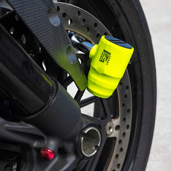 RiderR RR99 Disc Lock Fluo Yellow £59.99 Security - SKU 950/RR309 from RaceLeathers Motorcycle Clothing