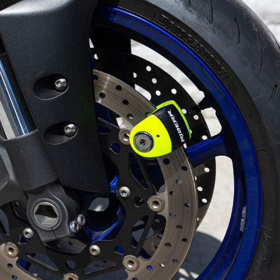 RiderR RS6 Alarm Disc Lock Fluo Green £59.99 Security - SKU 950/RR305 from RaceLeathers Motorcycle Clothing