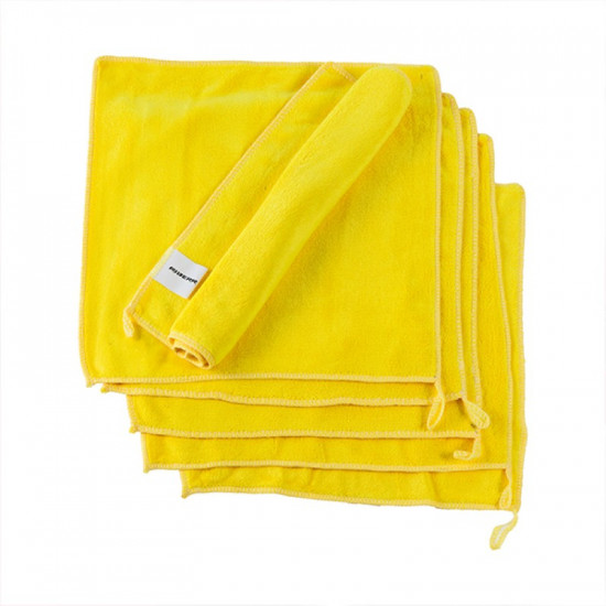 RiderR 6 Pcs Microfibre Towels Yellow