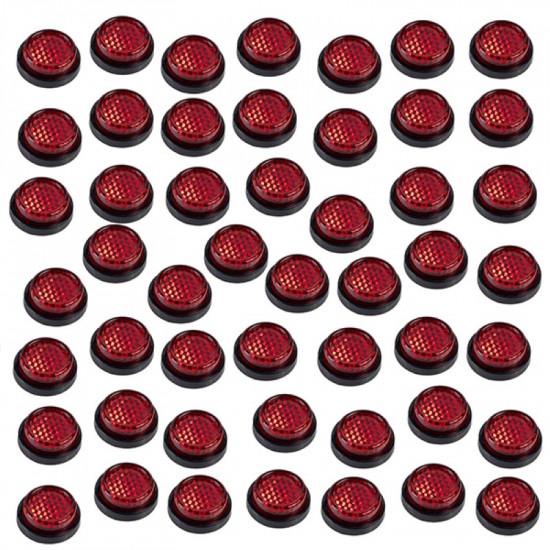 RiderR 50 X 20Mm Self Adhesive Reflectors Red