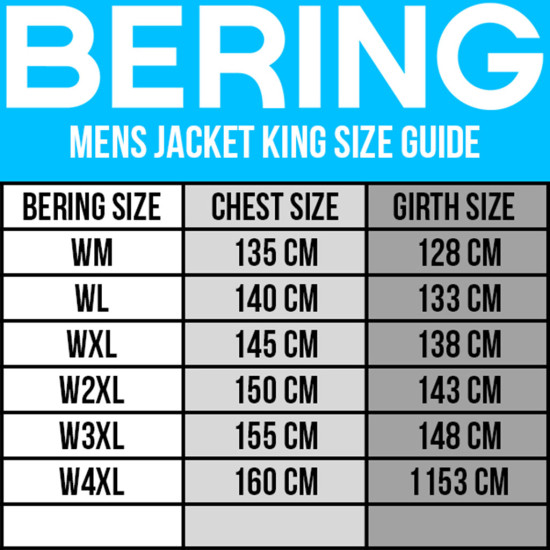 Bering Warwick King Size Black Plus Size Jacket £209.99 Mens Motorcycle Jackets - SKU 1003/BTB2150/W03 from RaceLeathers Motorcycle Clothing