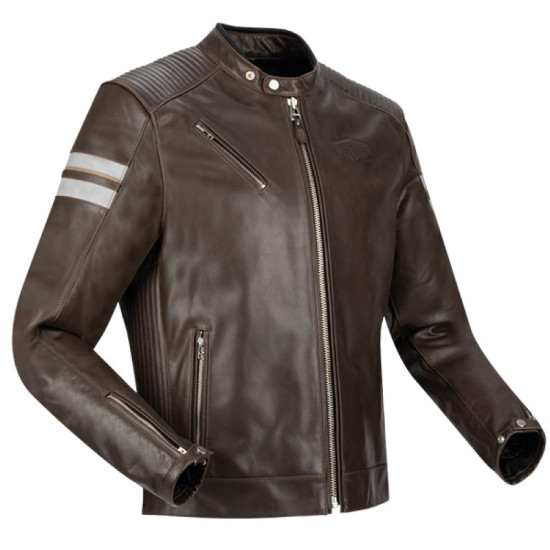 Segura Romeo Jacket Brown White £389.99 Mens Motorcycle Jackets - SKU 1104/SCB1893/02 from RaceLeathers Motorcycle Clothing