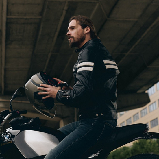 Segura Romeo Jacket Black White £389.99 Mens Motorcycle Jackets - SKU 1104/SCB1899/02 from RaceLeathers Motorcycle Clothing