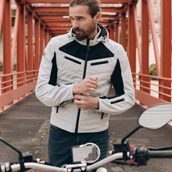 Segura Natcho Vented Jacket Grey White £199.99 Mens Motorcycle Jackets - SKU 1104/STB1439/02 from RaceLeathers Motorcycle Clothing