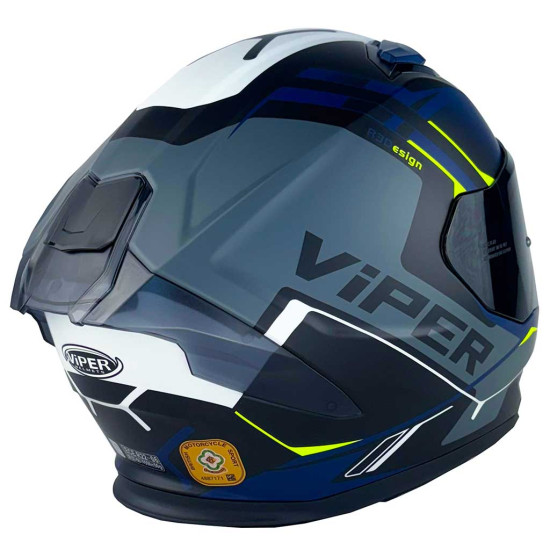 Viper VRP.303 RSV255 Reactor Matt Black Blue £119.95 Full Face Helmets - SKU A351BlackBlueXS from RaceLeathers Motorcycle Clothing