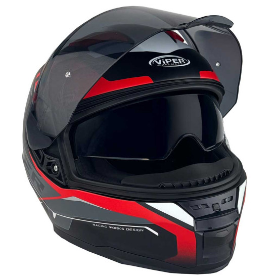 Viper VRP.303 RSV255 Reactor Matt Black Red £119.95 Full Face Helmets - SKU A351BlackRedXS from RaceLeathers Motorcycle Clothing