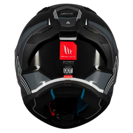 MT Stinger 2 Tron B12 Gloss Black £79.99 Full Face Helmets - SKU M133438011213 from RaceLeathers Motorcycle Clothing
