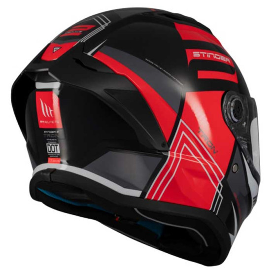MT Stinger 2 Tron B15 Gloss Red £79.99 Full Face Helmets - SKU M133438011513 from RaceLeathers Motorcycle Clothing