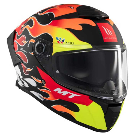 MT Thunder 4 Yamanaka B3 Matt Fluo Red £149.99 Full Face Helmets - SKU M1308C281323 from RaceLeathers Motorcycle Clothing