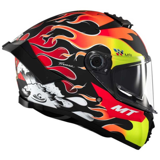 MT Thunder 4 Yamanaka B3 Matt Fluo Red £149.99 Full Face Helmets - SKU M1308C281323 from RaceLeathers Motorcycle Clothing