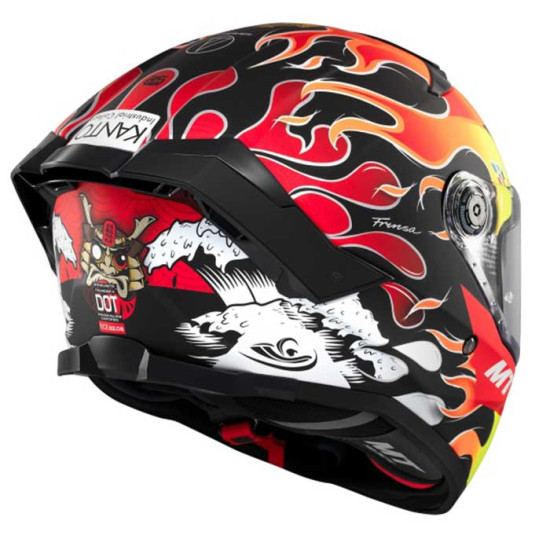 MT Thunder 4 Yamanaka B3 Matt Fluo Red £149.99 Full Face Helmets - SKU M1308C281323 from RaceLeathers Motorcycle Clothing