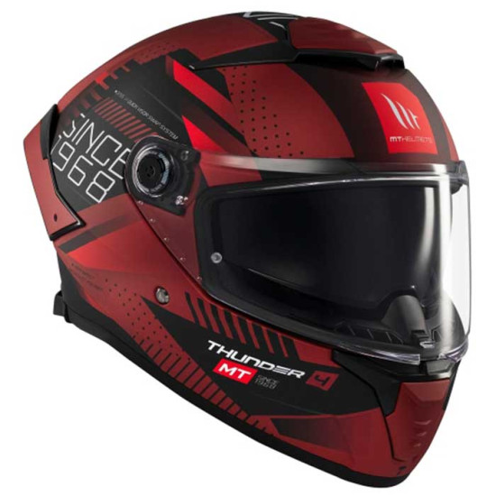 MT Thunder 4 Lumin D5 Matt Red £149.99 Full Face Helmets - SKU M1308C383523 from RaceLeathers Motorcycle Clothing