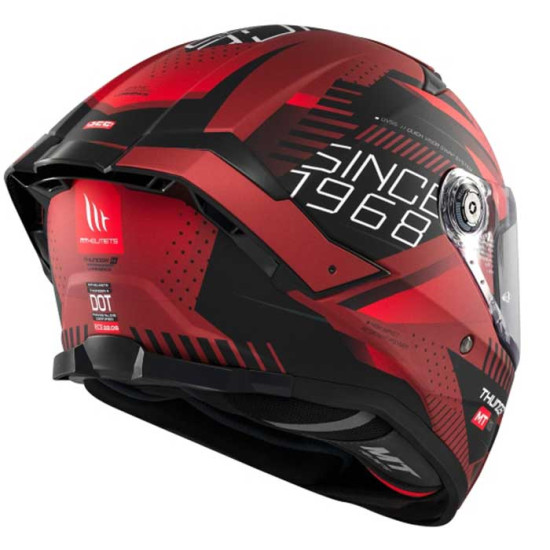 MT Thunder 4 Lumin D5 Matt Red £149.99 Full Face Helmets - SKU M1308C383523 from RaceLeathers Motorcycle Clothing