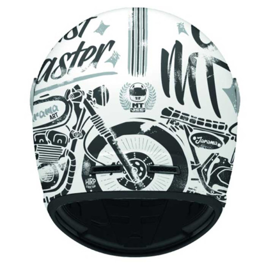 MT Jarama SV Art A2 Gloss White Black £149.99 Full Face Helmets - SKU M1320B90A213 from RaceLeathers Motorcycle Clothing