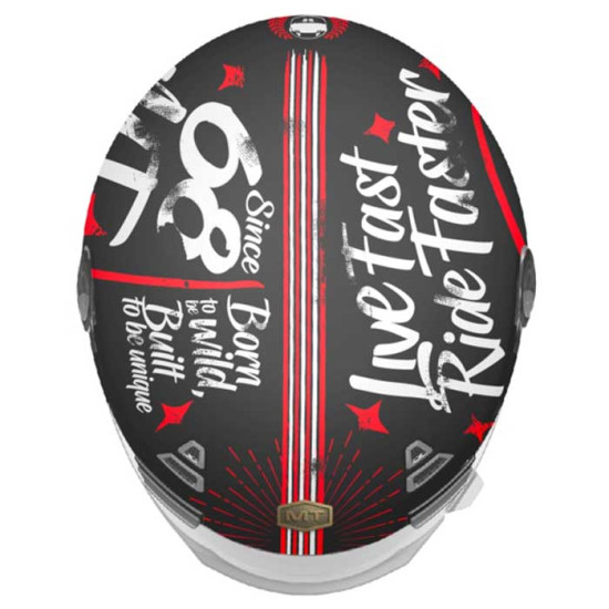 MT Jarama SV Art B5 Matt Black Red £149.99 Full Face Helmets - SKU M1320B90B523 from RaceLeathers Motorcycle Clothing