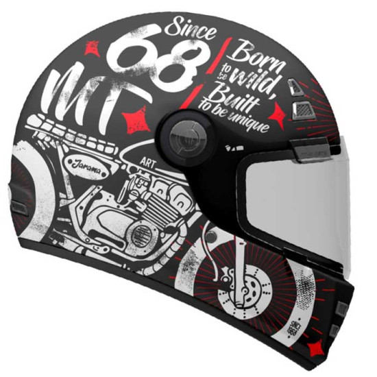 MT Jarama SV Art B5 Matt Black Red £149.99 Full Face Helmets - SKU M1320B90B523 from RaceLeathers Motorcycle Clothing