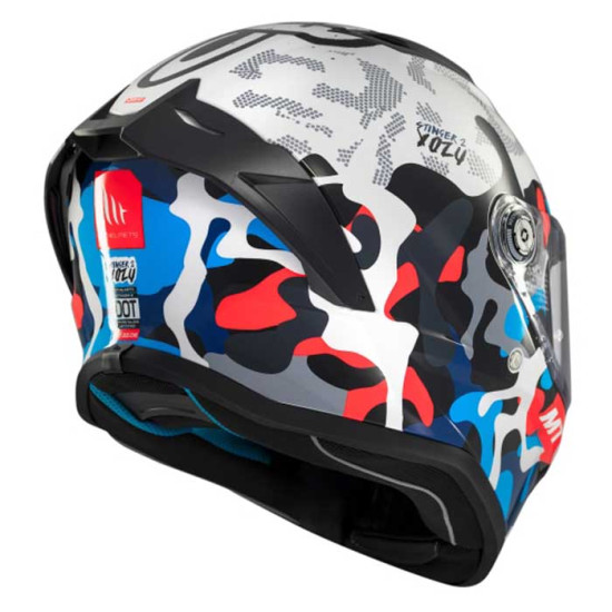 MT Stinger 2 Yozu A7 Gloss Blue White £79.99 Full Face Helmets - SKU M1334C130713 from RaceLeathers Motorcycle Clothing