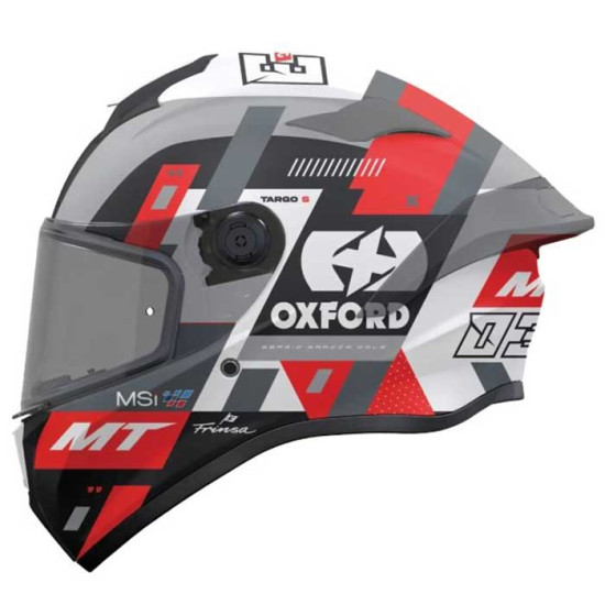 MT Targo S Sergio Garcia B5 Gloss Red White £89.99 Full Face Helmets - SKU M1343C03B1513 from RaceLeathers Motorcycle Clothing