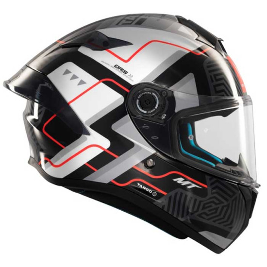 MT Targo S Brik C0 Gloss Black White £89.99 Full Face Helmets - SKU M1343C192013 from RaceLeathers Motorcycle Clothing