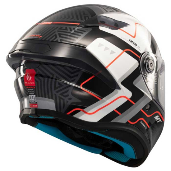 MT Targo S Brik C0 Gloss Black White £89.99 Full Face Helmets - SKU M1343C192013 from RaceLeathers Motorcycle Clothing
