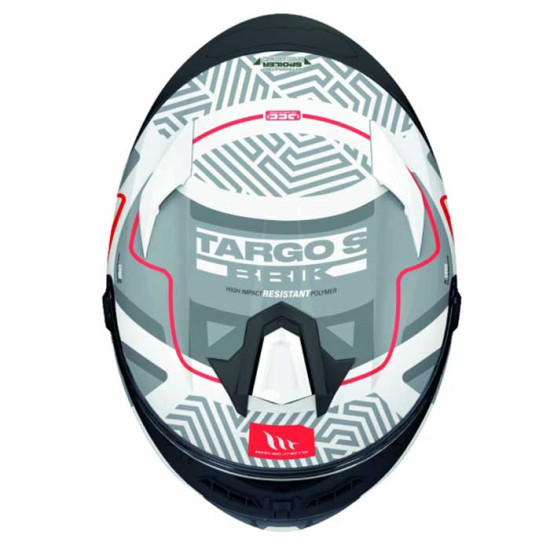 MT Targo S Brik D2 Gloss White £89.99 Full Face Helmets - SKU M1343C193213 from RaceLeathers Motorcycle Clothing