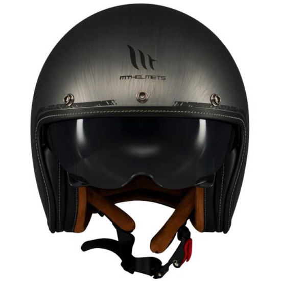 MT Le Mans 2 SV S Scratched Chrome A2 Matt £89.99 Open Face Helmets - SKU M1339C360233 from RaceLeathers Motorcycle Clothing