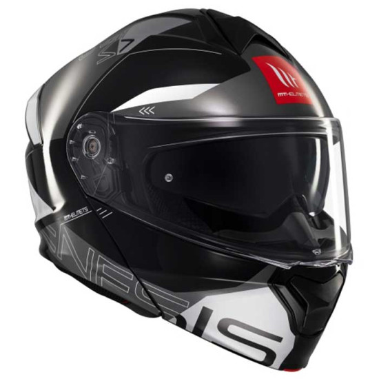 MT Genesis Atempo B2 Gloss Black £119.99 Flip Front Motorcycle Helmets - SKU M1347C241213 from RaceLeathers Motorcycle Clothing