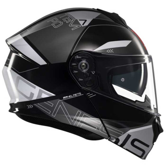 MT Genesis Atempo B2 Gloss Black £119.99 Flip Front Motorcycle Helmets - SKU M1347C241213 from RaceLeathers Motorcycle Clothing