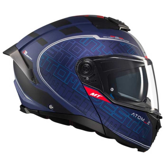 MT Atom 2 Destiny C7 Matt Blue Black £149.99 Flip Front Motorcycle Helmets - SKU M1335C232723 from RaceLeathers Motorcycle Clothing
