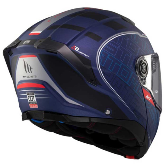 MT Atom 2 Destiny C7 Matt Blue Black £149.99 Flip Front Motorcycle Helmets - SKU M1335C232723 from RaceLeathers Motorcycle Clothing