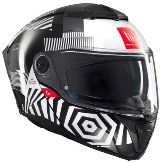 MT Atom 2 Strange B2 Gloss Black £149.99 Flip Front Motorcycle Helmets - SKU M1335C221213 from RaceLeathers Motorcycle Clothing