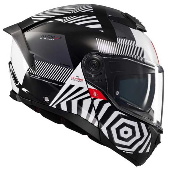 MT Atom 2 Strange B2 Gloss Black £149.99 Flip Front Motorcycle Helmets - SKU M1335C221213 from RaceLeathers Motorcycle Clothing