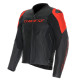 Dainese Racing 5 Leather Jacket Black Fluo Red