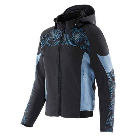 Dainese Ignite 2 Hoodie Jacket Women Black Blue Mirage £217.55 Ladies Motorcycle Jackets - SKU 913/173002084N38 from RaceLeathers Motorcycle Clothing